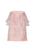 FLOUNCE DETAILED LACE MINI DRESS